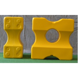 Cavalettiblock Small, Gul 4-pack.